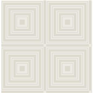 A-Street Prints Silver Luminous Geometric Wallpaper 20.5-in