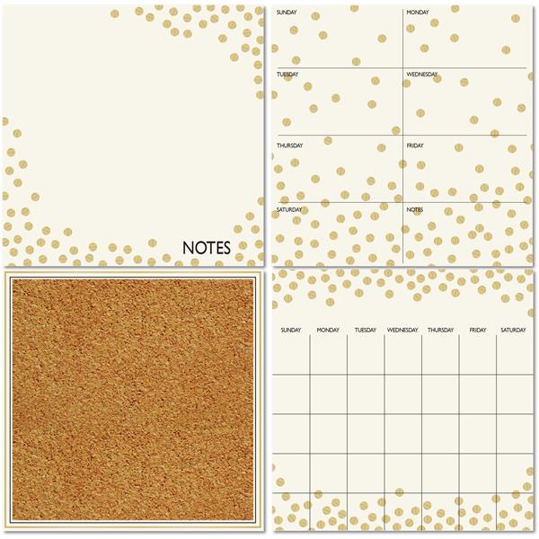 WallPops Peelable Organization Kit - Gold Confetti