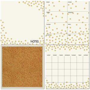 WallPops Peelable Organization Kit - Gold Confetti