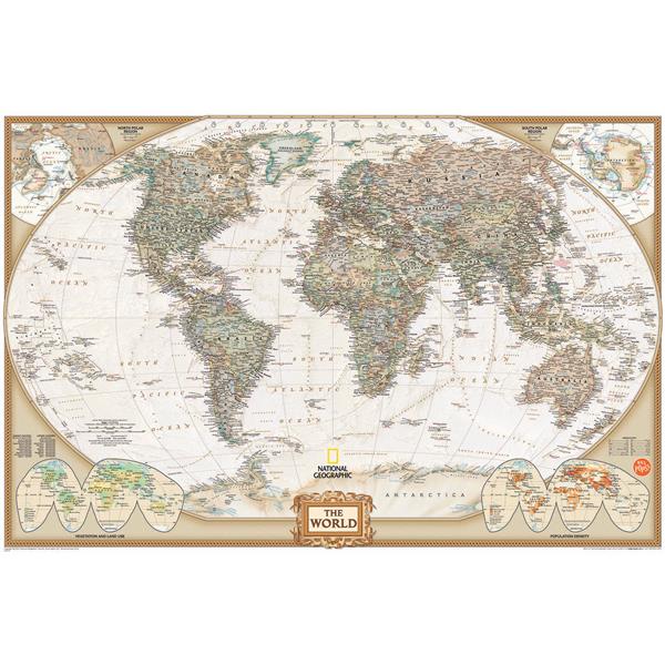 World Dry Erase Map Decal 