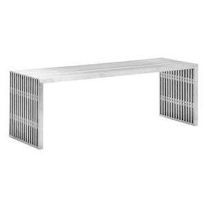 Zuo Modern Windsor Outdoor Bench - 78.7-in x 17.7-in x 15.7-in - Grey