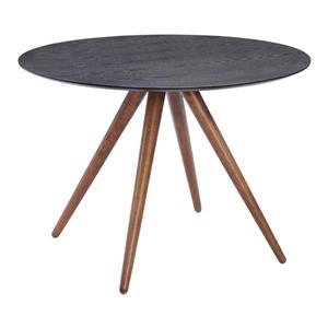 Table de salle à manger ronde de Zuo Modern, 42 po x 29,9 po, bois, gris et brun