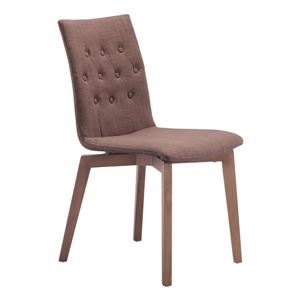 Chaise de salle à manger Orebro de Zuo Modern, 18,9 po, brun, ens. de 2