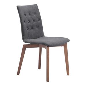 Chaise de salle à manger Orebro de Zuo Modern, 18,9 po, gris, ens. de 2