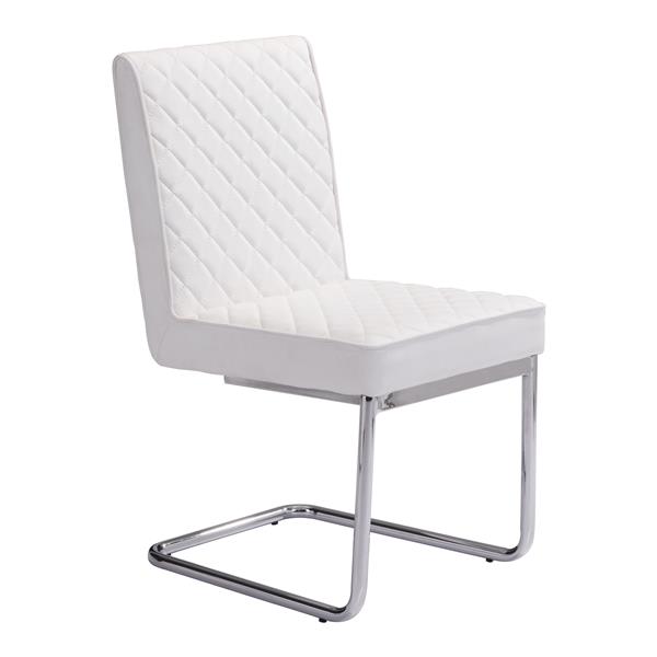 white quilted dining chairs