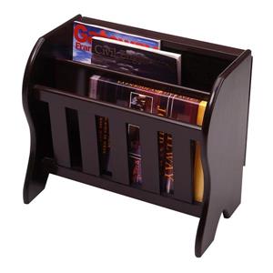 Winsome Wood Romeo 16.4-in Espresso Wood Veneer Magazine Rack