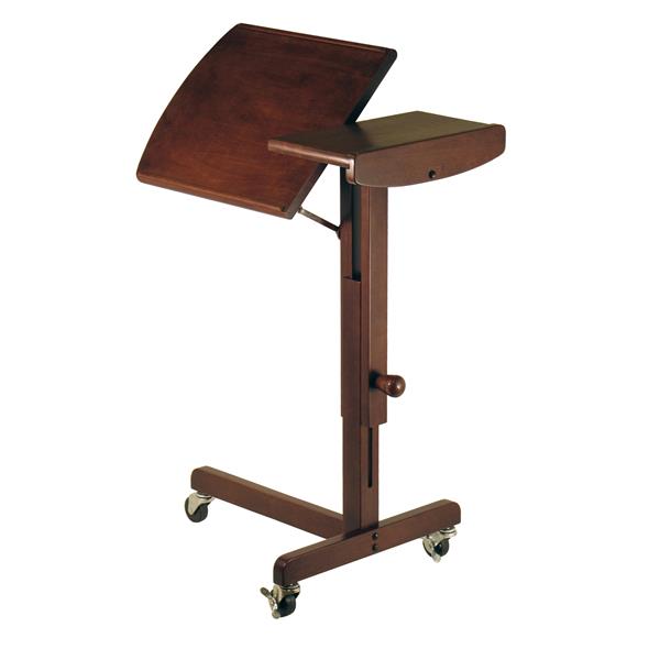 Winsome Wood Olson 36.42-in Wood Walnut Adjustable Laptop Cart