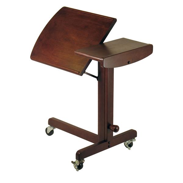 Winsome Wood Olson 36.42-in Wood Walnut Adjustable Laptop Cart