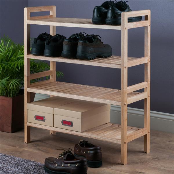 Winsome Wood Mercury Shoe Rack Set - 21.5-in - Wood - 2 Pieces