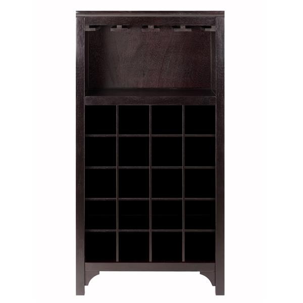 Armoire à vin modulaire Ancona, 20 bouteilles, bois, brun