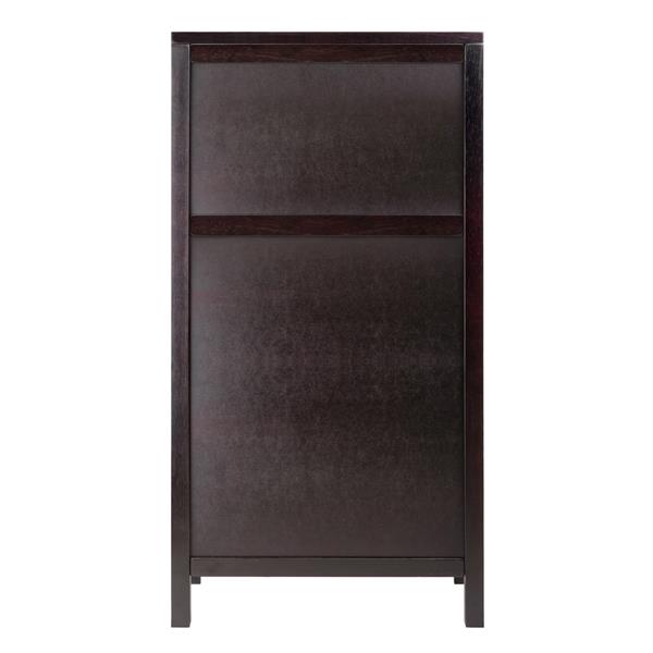 Armoire à vin modulaire Ancona, 20 bouteilles, bois, brun