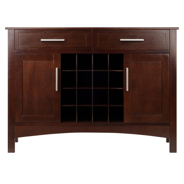 Buffet-armoire Gordon, 43,7 po x 32,2 po, bois, cappuccino