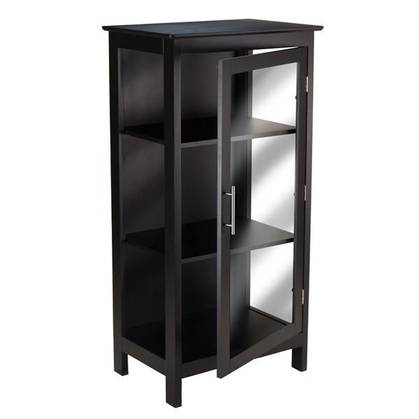 Winsome Wood Poppy Display Cabinet 23.62-in x 47.24-in Black