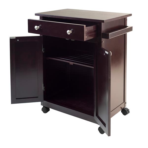 Winsome Wood Savannah Kitchen Cart - 26.89-in x 34.02-in - Wood - Brown