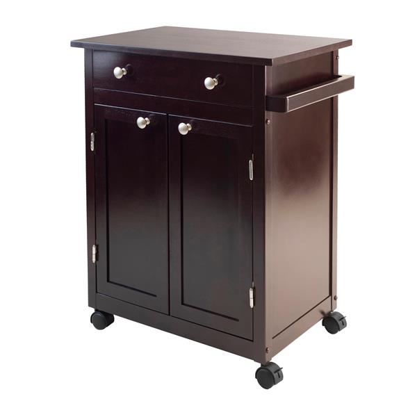 Winsome Wood Savannah Kitchen Cart - 26.89-in x 34.02-in - Wood - Brown