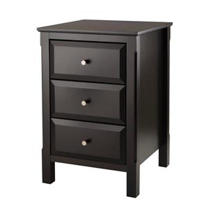 Winsome Wood Timmy 15.75-in 23.62-in Black Wood Accent Table
