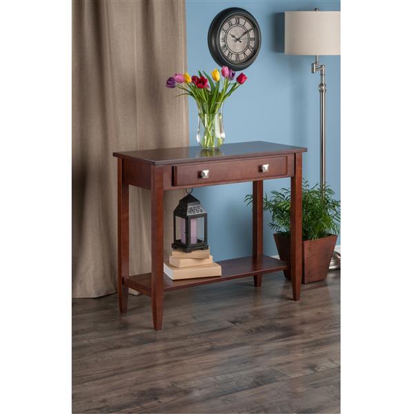 Table d'applique Richmond, 34 po x 30 po, bois, noyer