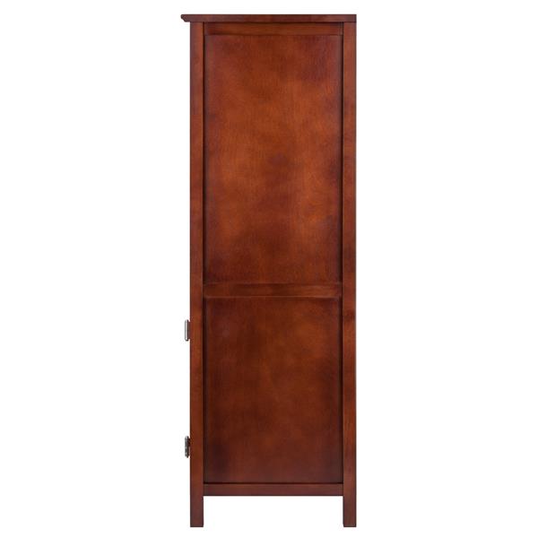 Armoire Brooke, 2 étagères, 47,44 po, bois, noyer