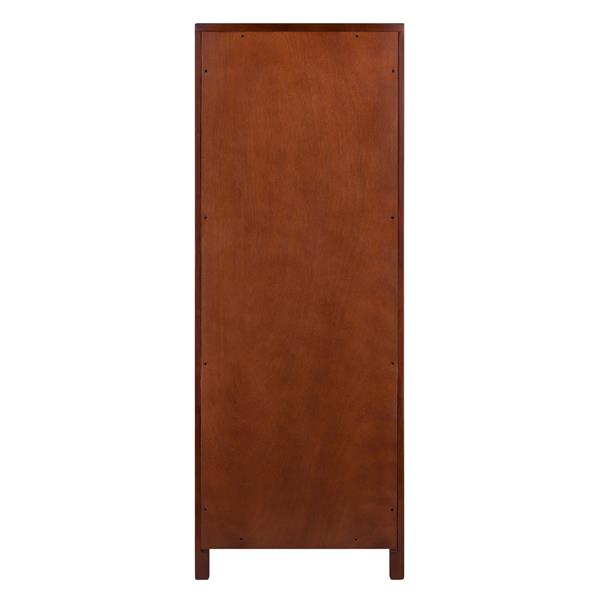 Armoire Brooke, 2 étagères, 47,44 po, bois, noyer