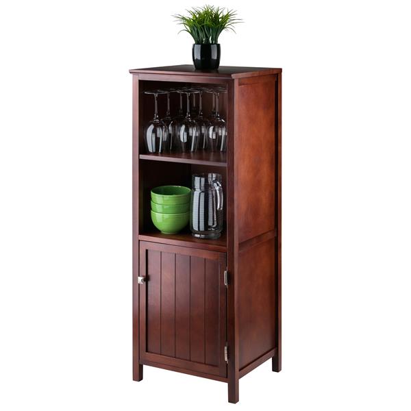 Armoire Brooke, 2 étagères, 47,44 po, bois, noyer