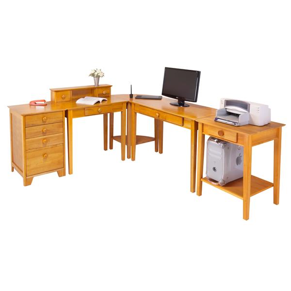 Winsome Wood Studio Honey 5-Piece Wood Home Office Set