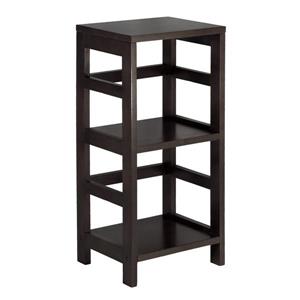 Étagère de rangement Léo, 2 tablettes, 29 po, bois, espresso