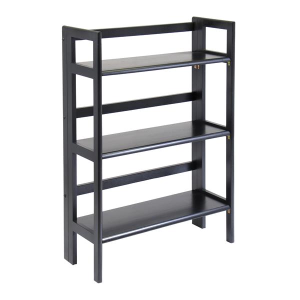 Winsome Wood Terry 27 8 X 39 In Folding, Deep 3 Shelf Bookcase