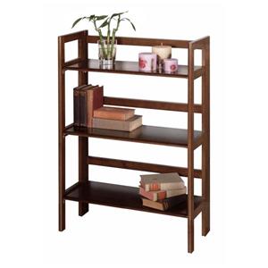 Winsome Wood Terry 27.8 x 39-in Folding Bookcase Walnut