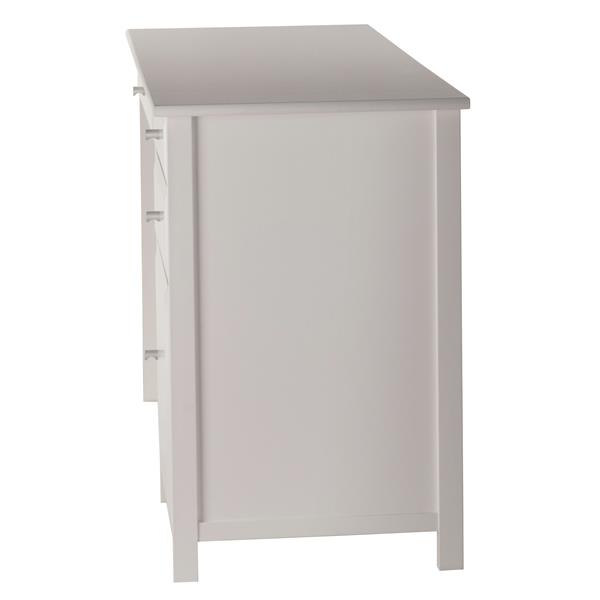 Pupitre de bureau Delta, 47,24 po x 30,71 po, bois, blanc