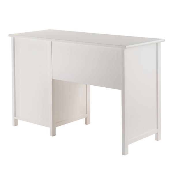 Pupitre de bureau Delta, 47,24 po x 30,71 po, bois, blanc