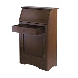 Winsome Wood Regalia 25-in x 38-in Walnut Secretary Desk