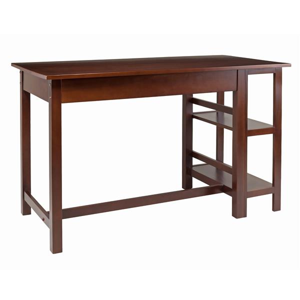 Winsome Wood Velda 50-in x 30-in Walnut Two Shelf Writing Desk