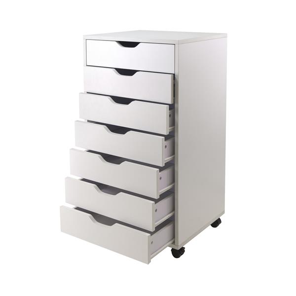 Winsome Wood Halifax&nbsp; 7 Drawers 35.35-in Composite White File Cabinet