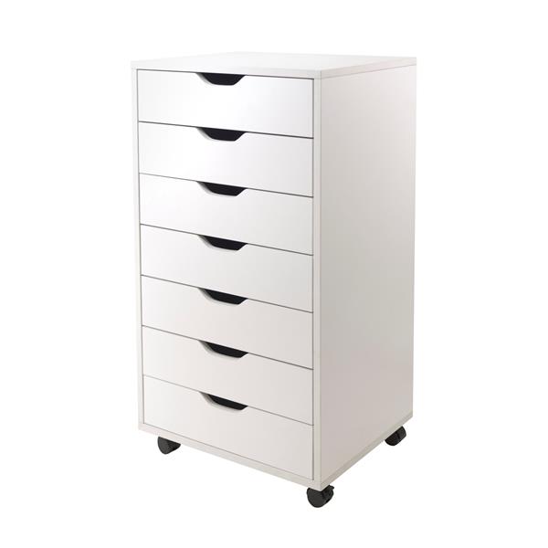 Winsome Wood Halifax&nbsp; 7 Drawers 35.35-in Composite White File Cabinet