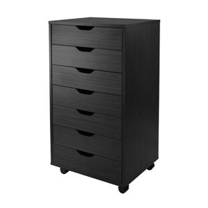 Winsome Wood Halifax&nbsp; 7 Drawers 35.35-in Composite Black File Cabinet