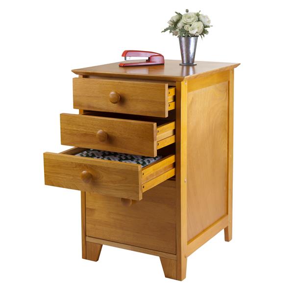 Winsome Wood Studio Cabinet - 4 Drawers - 28.94-in - Wood - Honey