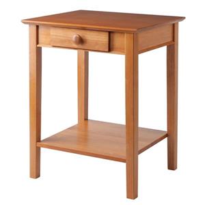 Winsome Wood 23-in x 29-in Natural Wood Studio End Table