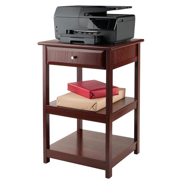 Winsome Wood 21-in x 30-in Walnut Wood Delta Printer Stand