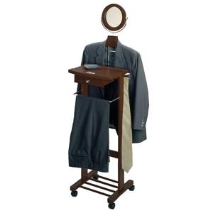 Winsome Wood 58-in Walnut Wood Vanity Valet Stand with Mirror