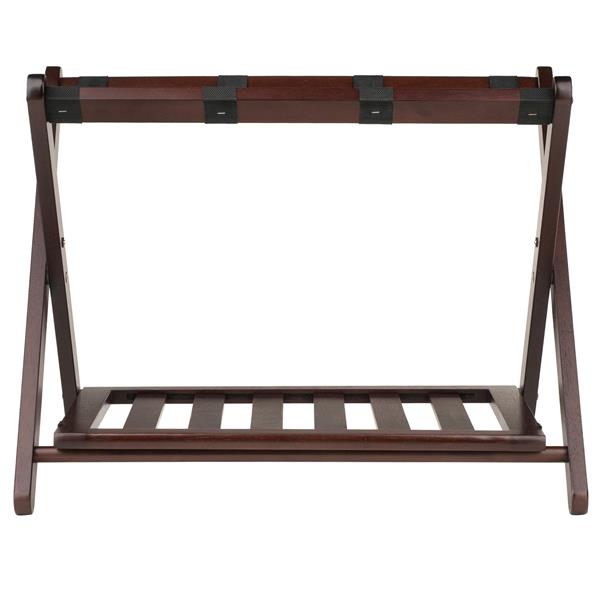 Winsome Wood Remy 20.00-In x 26.54-In Cappuccino Wood Luggage Rack With Shelf