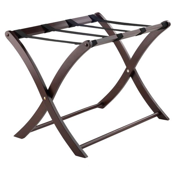 Winsome Wood Scarlett 20.00-In x 26.54-In Cappuccino Wood Luggage Rack