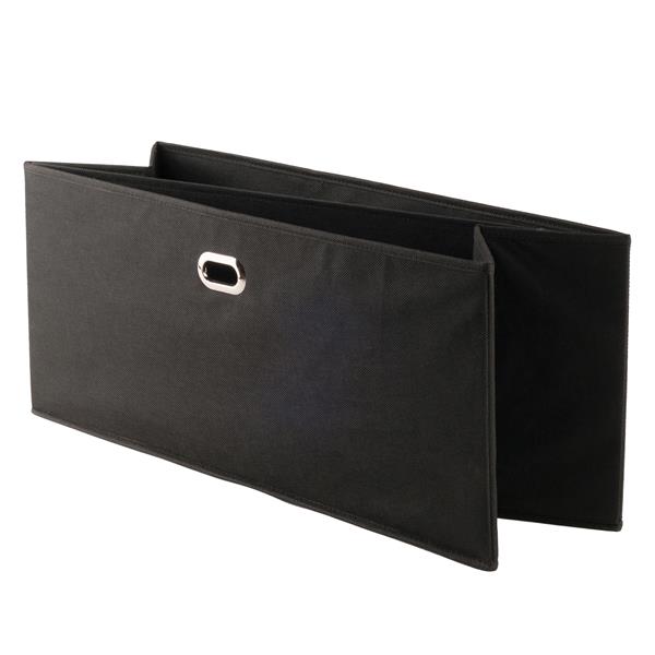 Paniers pliables en tissu Torino, 23,8 po, noir, ens. de 2