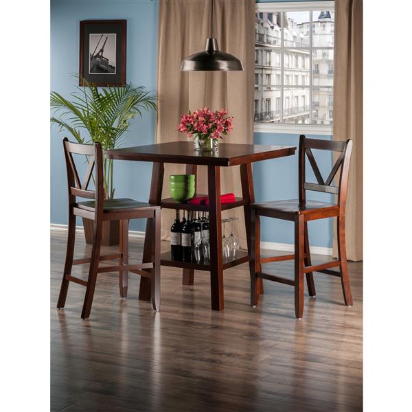 Winsome Wood Orlando Walnut 5 Piece Wood Dining Set