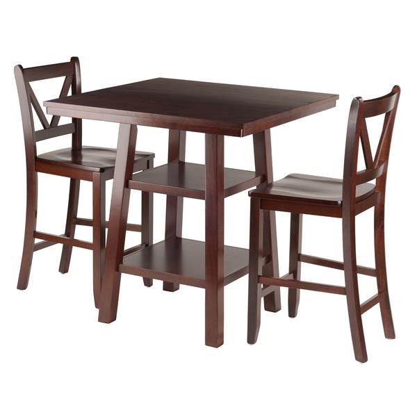 Winsome Wood Orlando Walnut 5 Piece Wood Dining Set