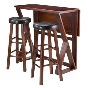 Table haute Harrington, abattants, 2 tabourets, 3 pièces