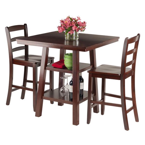 Winsome Wood Orlando Brown 3 Piece Wood Dining Set