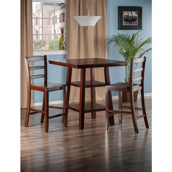 Winsome Wood Orlando Brown 3 Piece Wood Dining Set
