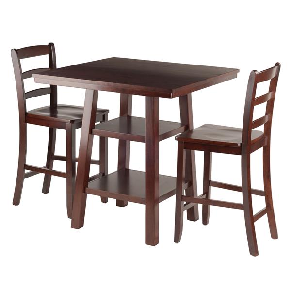 Winsome Wood Orlando Brown 3 Piece Wood Dining Set