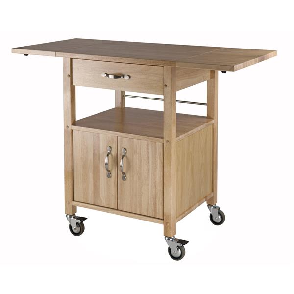 Winsome Wood Rachael 43-in x 33-in Natural Wood Kitchen Cart