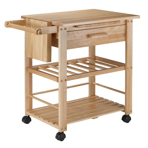 Winsome Wood Finland Kitchen Cart - 35-in x 31.5-in - Wood - Natural